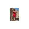 Robe sensuelle et habillée avec maille transparente rouge 